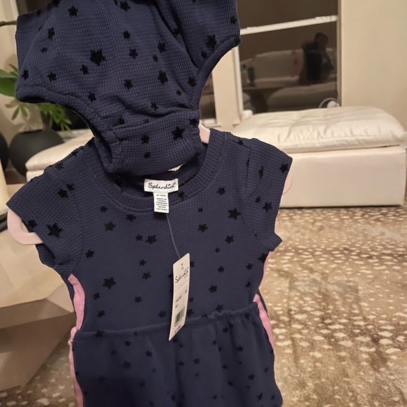 Splendid Baby Girl's 2-Piece Star-Print Dress & Bloomers Set - Picture 2 of 4